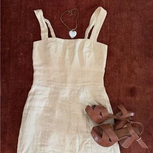 Reformation Brigitte Linen Dress Size 8